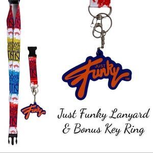 NEW Just Funky Lanyard & Bonus Key Ring